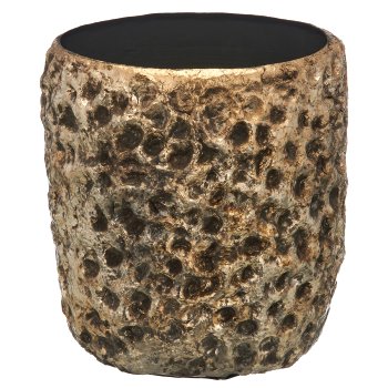 Aluminium planter CORALLE, set of 3, 18x18x21/28x28x30/37x37x40cm, champagne