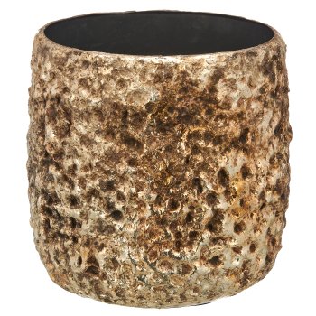 Aluminium planter CORALLE, set of 3, 18x18x21/28x28x30/37x37x40cm, champagne