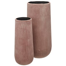 Aluminium/Pappmachee Vase TUSCANY, 2er Set, 16x20x41/22x25x54cm,