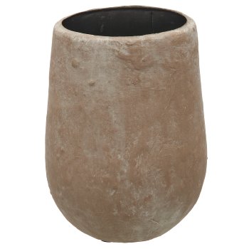 Aluminium/paper mache planter TUSCANY, set of 3, 13x13x20/20x22x25/28x35x35cm,