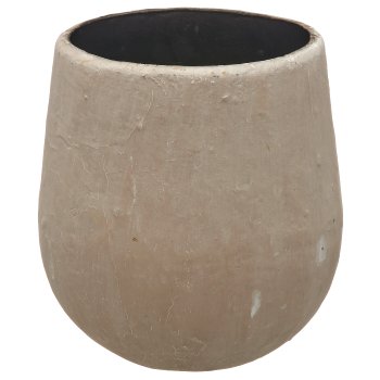Aluminium/paper mache planter TUSCANY, set of 3, 13x13x20/20x22x25/28x35x35cm,