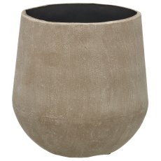 Aluminium/paper mache planter TUSCANY, set of 3, 13x13x20/20x22x25/28x35x35cm,