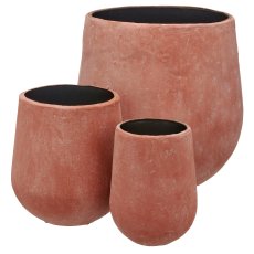 Aluminium/Pappmachee Übertopf TUSCANY, 3er Set, 13x13x20/20x22x25/28x35x35cm,