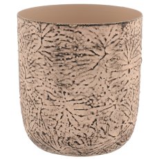 Aluminium planter BUTTERFLY, embossed, set of 3, 12x12x12/15x15x15/18x18x18cm,