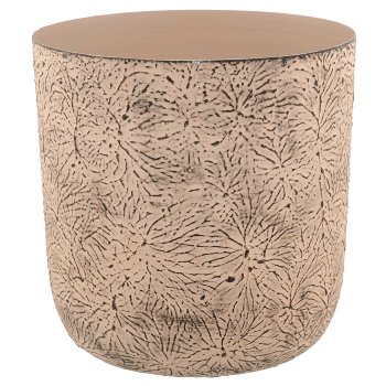 Aluminium planter BUTTERFLY, embossed, set of 3, 12x12x12/15x15x15/18x18x18cm,
