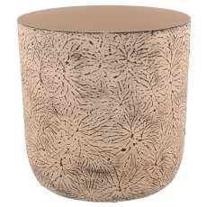 Aluminium planter BUTTERFLY, embossed, set of 3, 12x12x12/15x15x15/18x18x18cm,