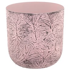Aluminium planter BUTTERFLY, embossed, set of 3, 12x12x12/15x15x15/18x18x18cm,