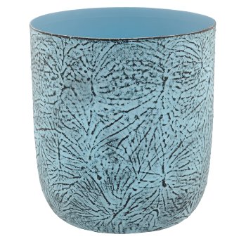 Aluminium planter BUTTERFLY, embossed, set of 3, 12x12x12/15x15x15/18x18x18cm,