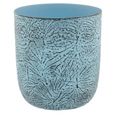 Aluminium planter BUTTERFLY, embossed, set of 3, 12x12x12/15x15x15/18x18x18cm,