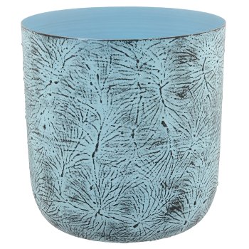 Aluminium planter BUTTERFLY, embossed, set of 3, 12x12x12/15x15x15/18x18x18cm,