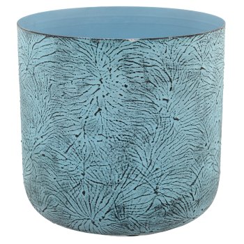 Aluminium planter BUTTERFLY, embossed, set of 3, 21x21x21/25x25x25/30x30x30cm,
