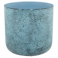 Aluminium planter BUTTERFLY, embossed, set of 3, 21x21x21/25x25x25/30x30x30cm,