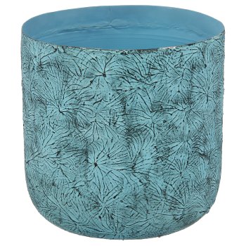 Aluminium planter BUTTERFLY, embossed, set of 3, 21x21x21/25x25x25/30x30x30cm,