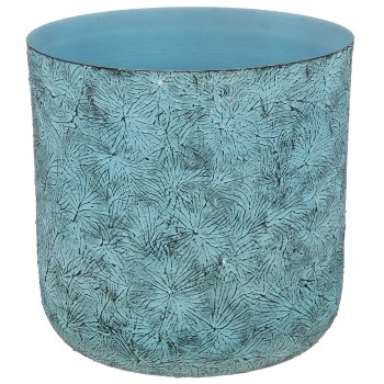 Aluminium planter BUTTERFLY, embossed, set of 3, 21x21x21/25x25x25/30x30x30cm,