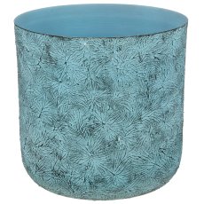 Aluminium planter BUTTERFLY, embossed, set of 3, 21x21x21/25x25x25/30x30x30cm,