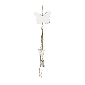 Wooden Butterfly Giant Hanger, 60cm, White