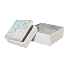 Holz Box TILES, 20x20x10/25x25x11cm, natur, 2/Set