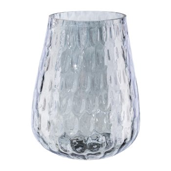 Glass Tea Light, 13,5x10x10 cm, Grey