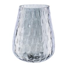 Glass Tea Light, 15x12x12cm, Grey