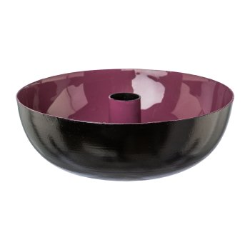 Metal bowl BARISA, candle holder, 15x15x5cm, bordeaux