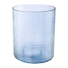 Glass tealight OSLO, 14x11x11cm, jean blue