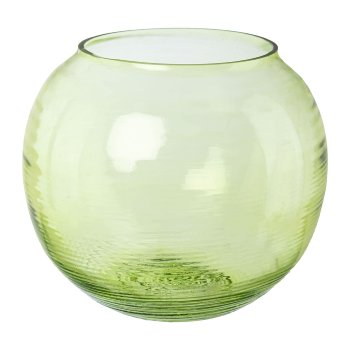 Glas Teelicht rund OSLO, 13x13x13cm, grün