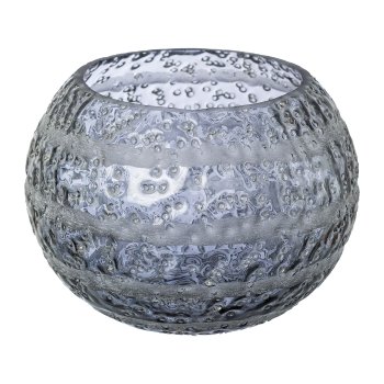 Glas Teelicht LAOS, 11x11x11cm, grau