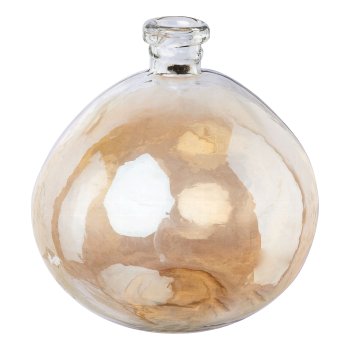 Glass vase Luster finish AGAPE, 23x23x23cm, gold
