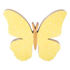 Mango wood butterfly FERRERO, 25x20x4cm, yellow