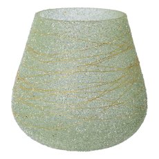 Glass tealight bulbous LIVIA, 15,5x15,5cm, jade