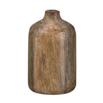 Mango Holz Vase gerade, 10x6x6cm, Natur