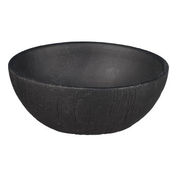 Mango Wooden Bowl Round, 4x9x9cm, Black