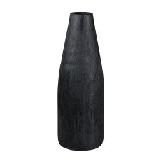 Mango Wood Turned Vase, 36x12x12cm, Black