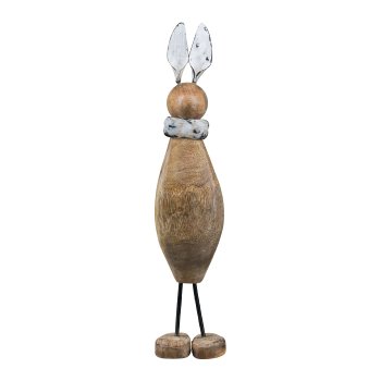 Mango Wood Bunny "Franz", 38x8x8cm, natural