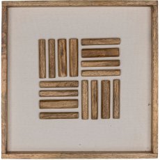 Holz Dekobild WAYS, 42x42x4cm, natur, Lepuro