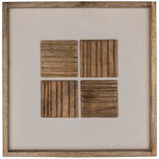 Holz Dekobild PATHS, 42x42x4cm, natur, Lepuro