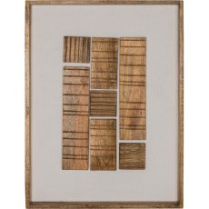 Holz Dekobild PATHS, 80x60x4cm, natur, Lepuro