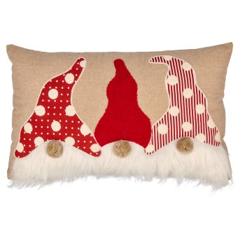 Fabric cushion Santa Claus, 30x50cm, red