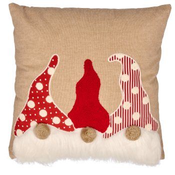 Fabric cushion Santa Claus, 40x40cm, red