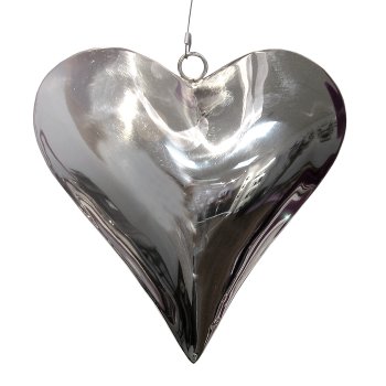 Stainless Steel Heart Hanger, 14cm