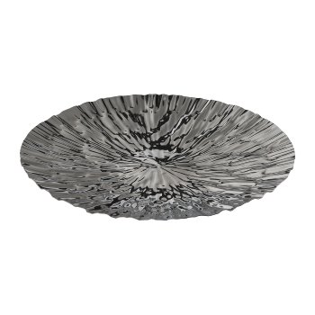 Schale rund RECO Edelst., 8cm, D=34cm, silber