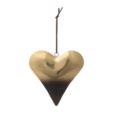 Stainless Steel Heart Pendant, 10x10x2cm, Black Gold