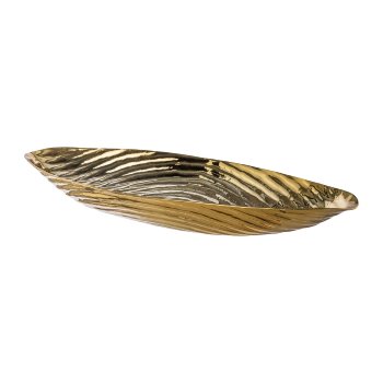 Edelstahl Schale oval NAEL, 25x64x10cm, gold