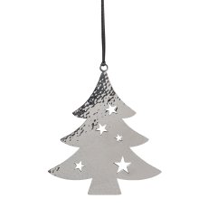 Stainless steel tree hanger THEA, 9x1x0,5cm, silver