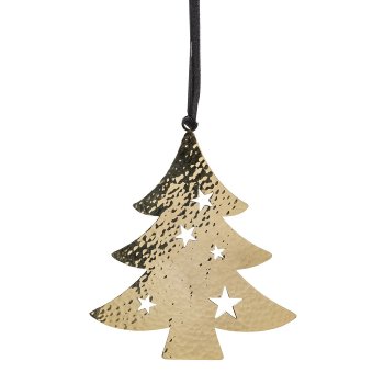 Stainless steel tree hanger THEA, 9x1x0,5cm, champagne