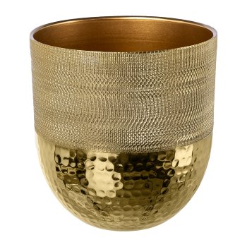 Aluminium vessel NUORO, 13,5x13,5x14,5cm, champagne