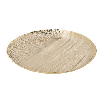 Aluminium plate NUORO, 25x25x2,5cm, champagne