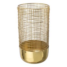 Aluminum lantern ICON, 21x21x40cm, gold