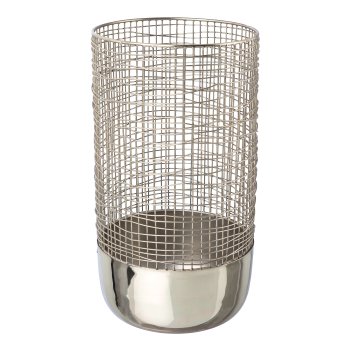 Aluminium Windlicht ICON, 21x21x40cm, silber