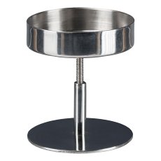 Stainless steel candle holder for Advent wreath, set of 4, 8x8x6.5cm, silver, 4/box